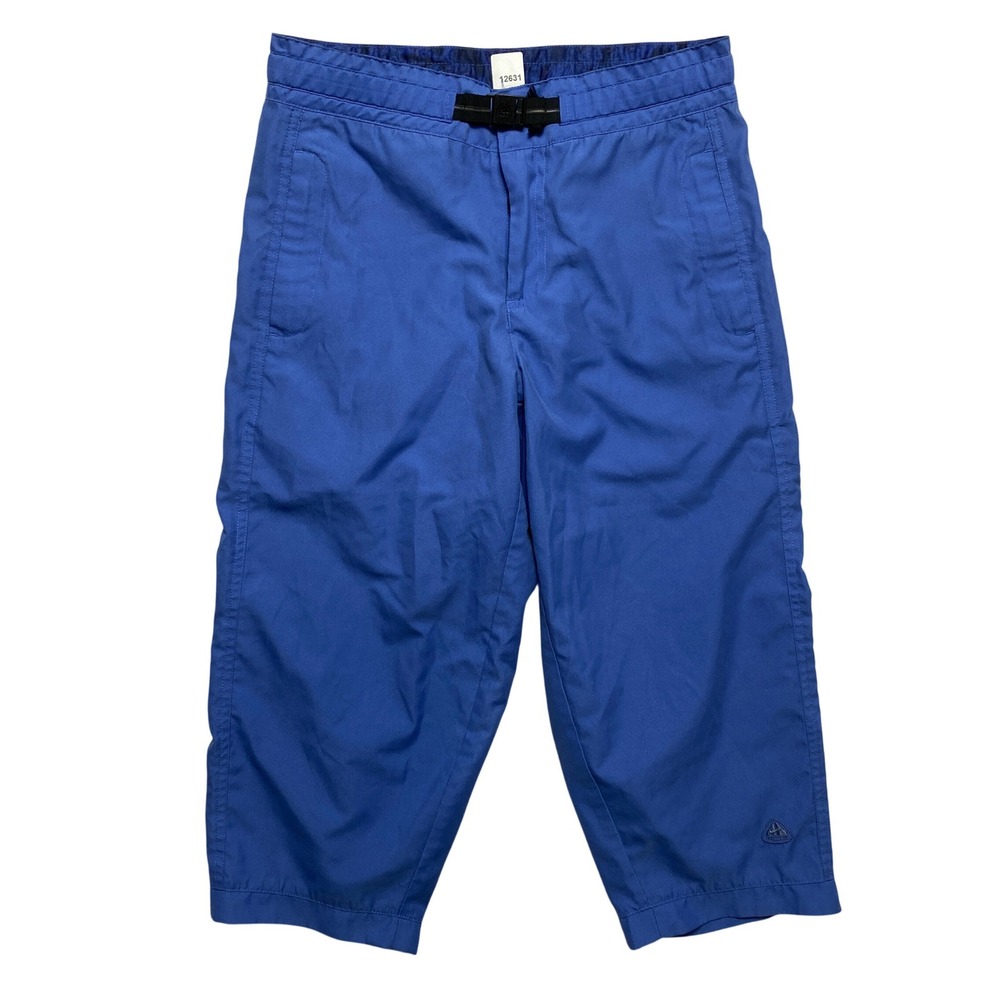 Nike ACG Cropped Pants Womens Small Blue All Conditions Gear Buckle Waist 12631